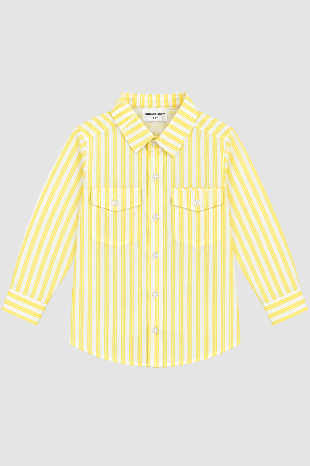 Boys Striped Double Pocket Shirt