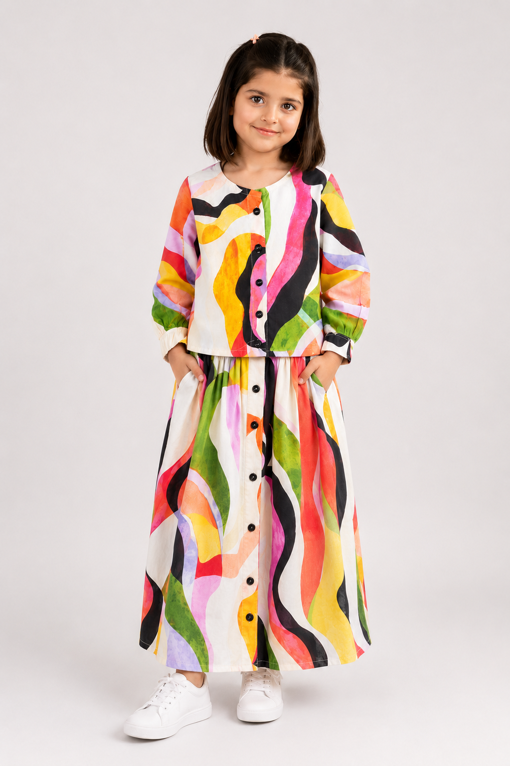 Girls Rainbow Whirl suit