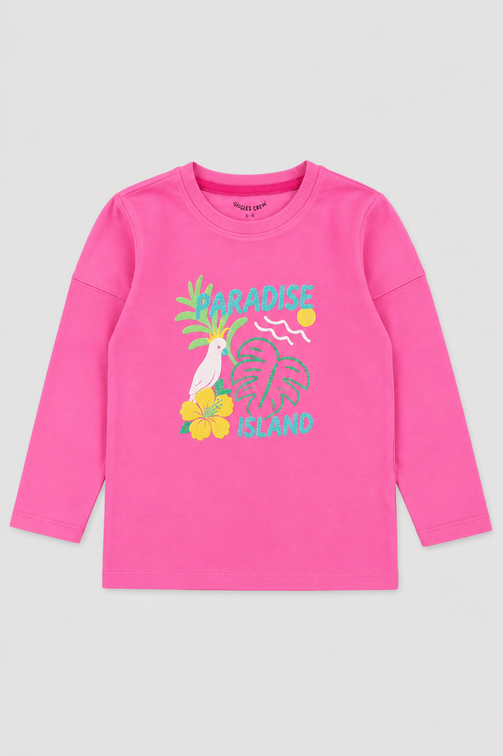 Girls Island Graphic full sleeves T-Shirt
