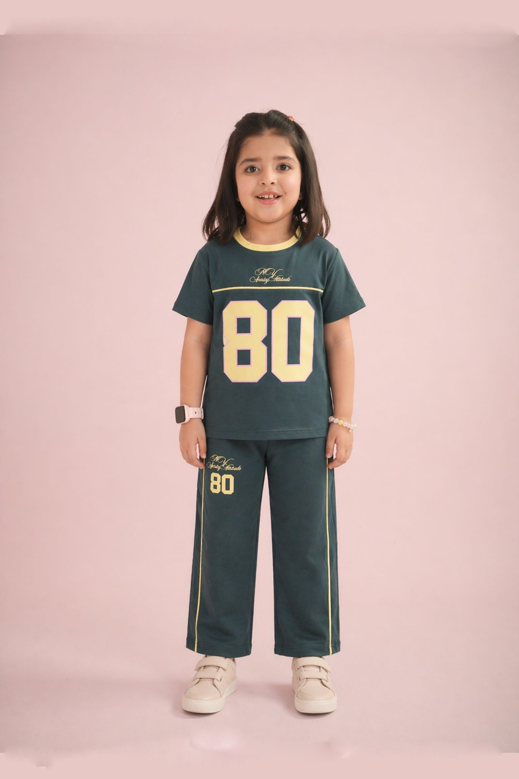 Girls Teal Sporty Co-ord Set