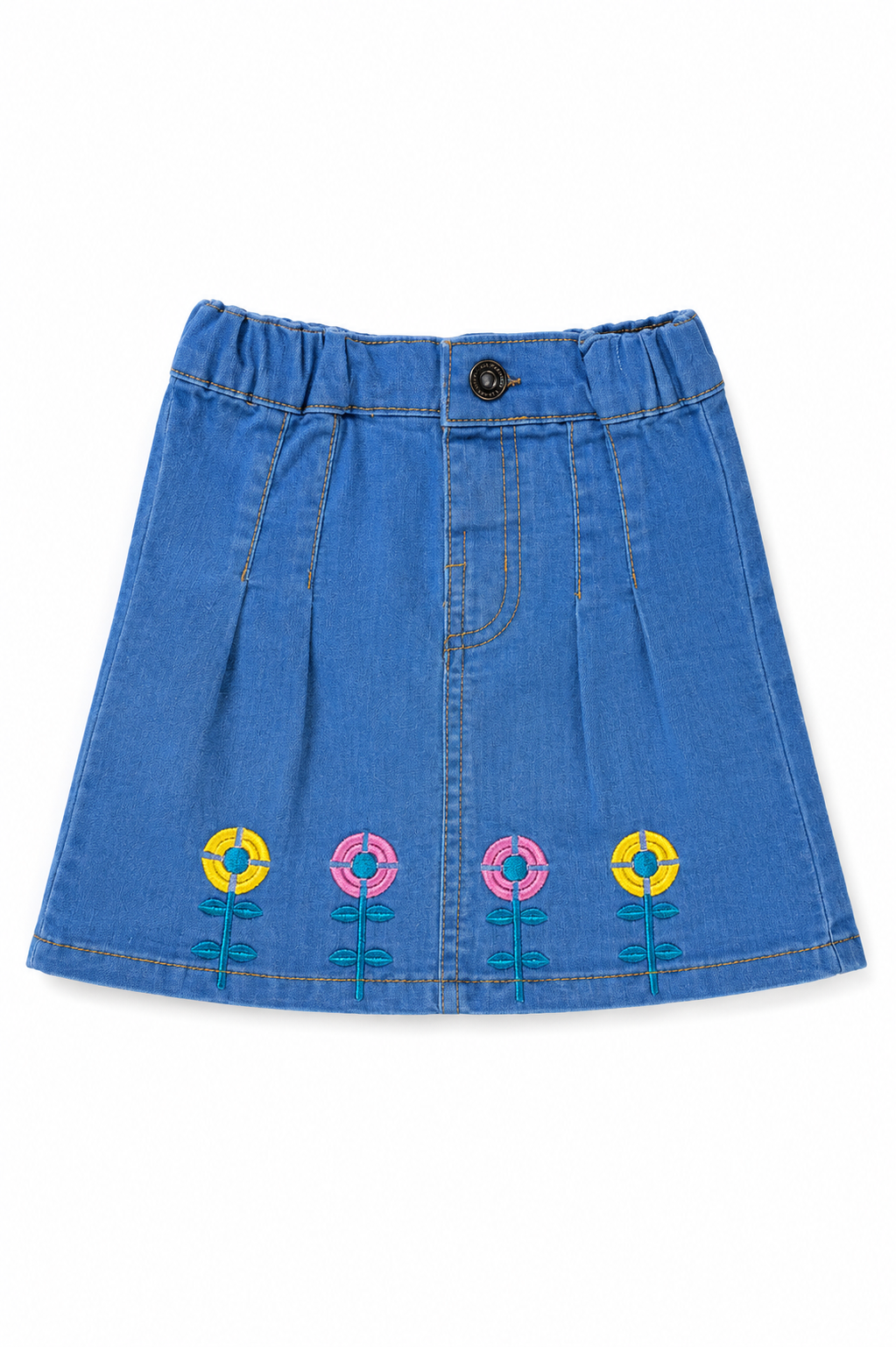 Girls Bloom Garden Denim Skirt