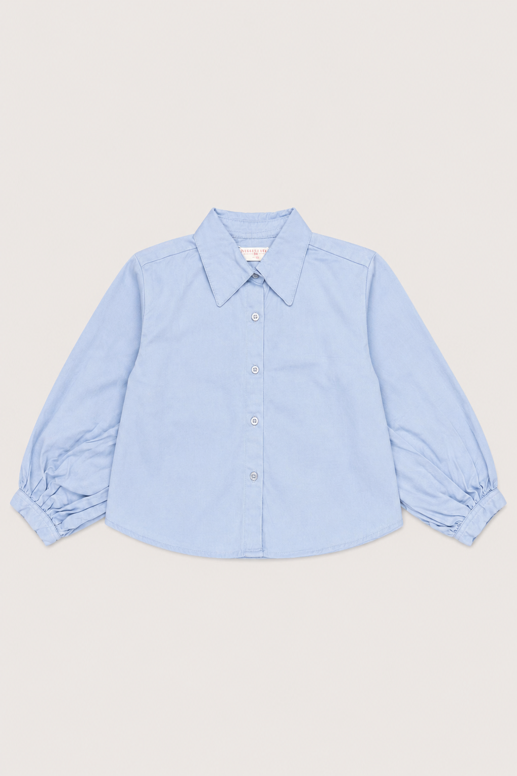 Girls sky blue Puff Sleeve Shirt