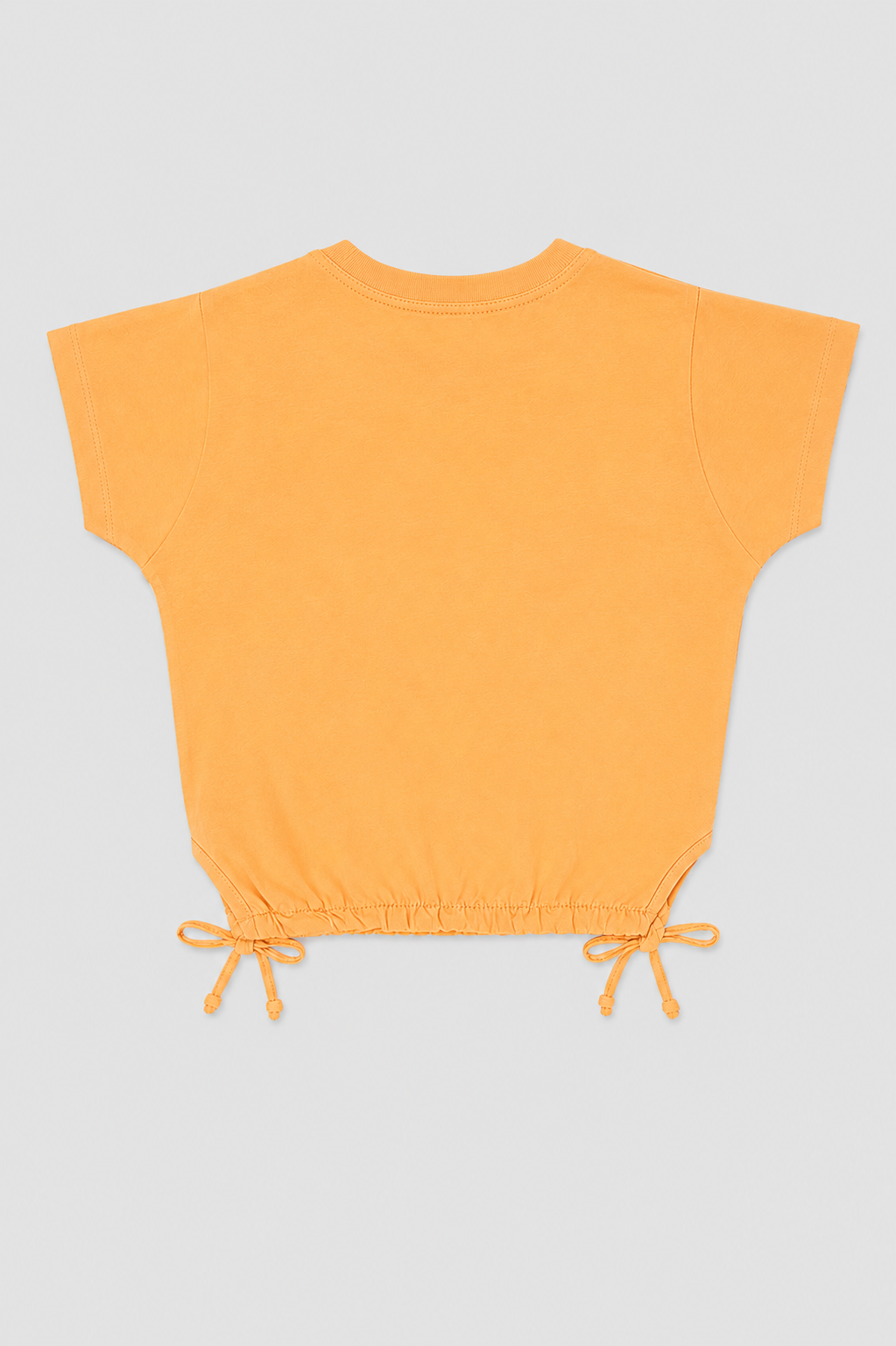 Girls peach orange Bloom Tie-Hem T-Shirt