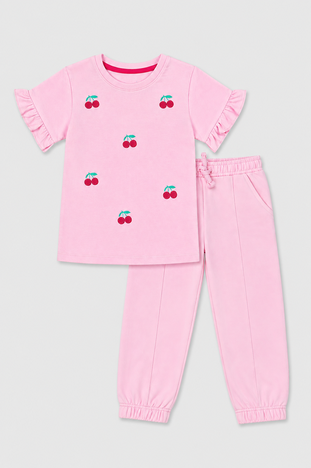 Girls Pink and berry Coord set