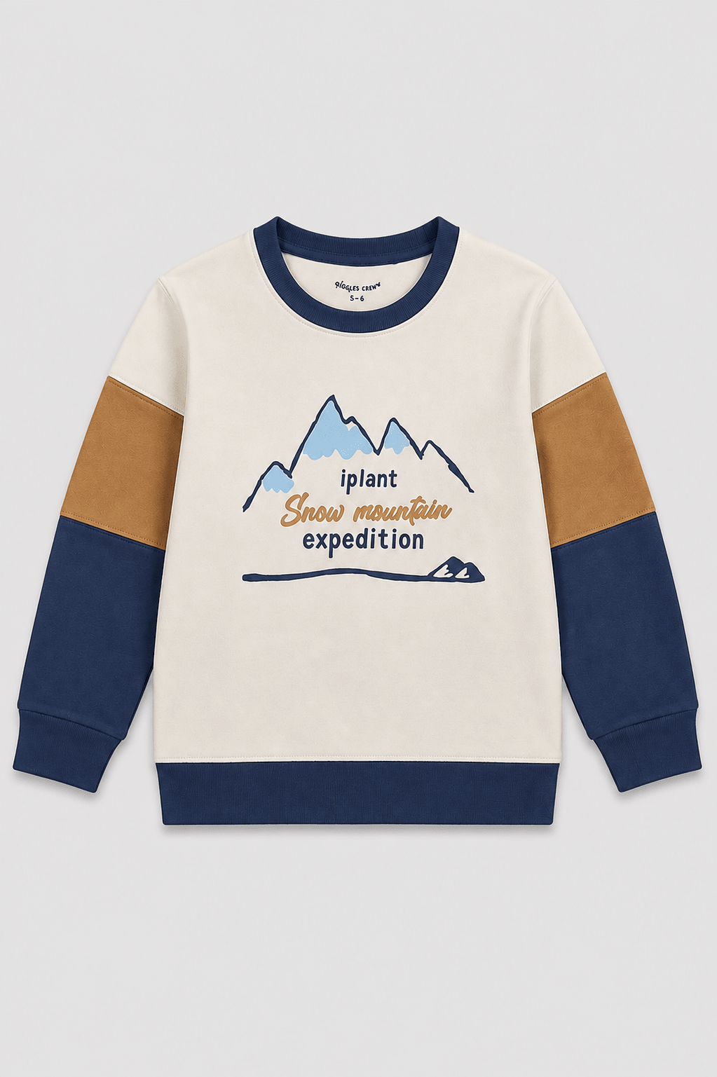 Boy Snow Mountain Expedition Colorblock Sweatshirt - Giggles Crew