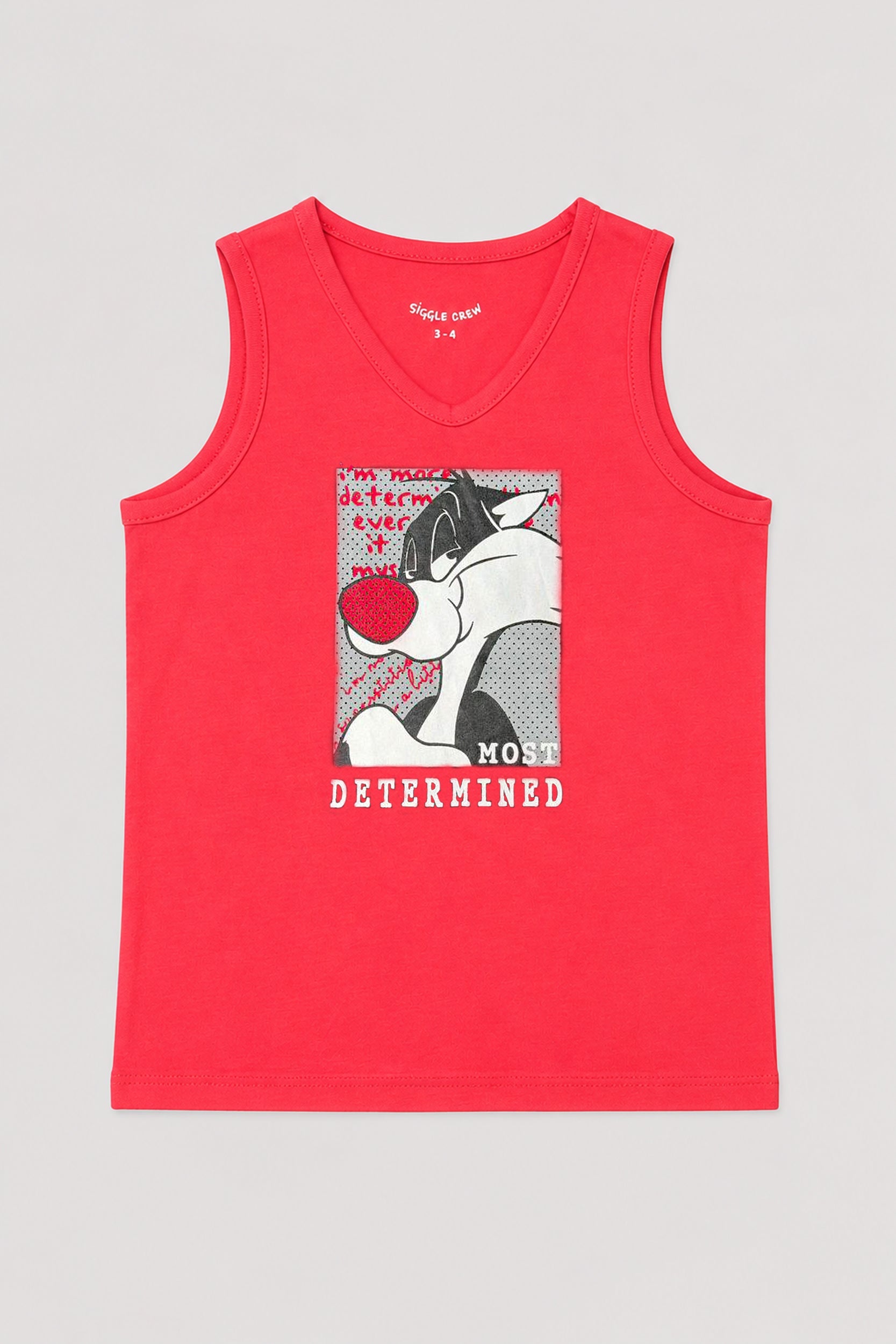 Boys Determined Cat Graphic Tank Top Pack of 2 - Giggles Crew