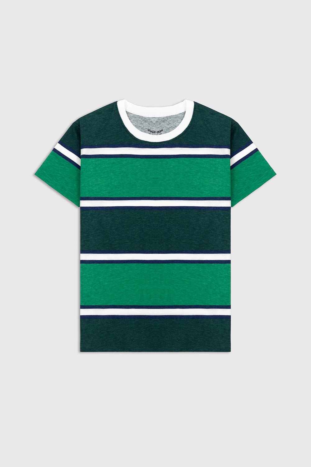 Boys Green Color-Block Striped T-Shirt - Giggles Crew