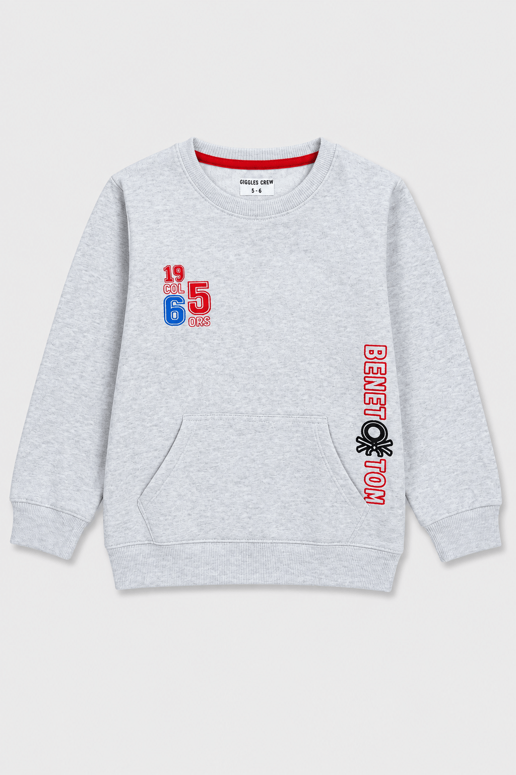 Boys Heather Grey Graphic printed Sweatshirt - Giggles Crew