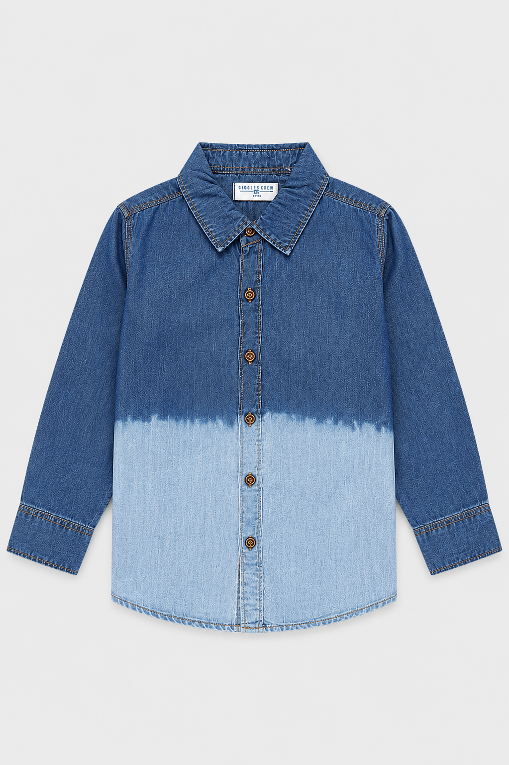Boys light denimm shirt DW - Giggles Crew