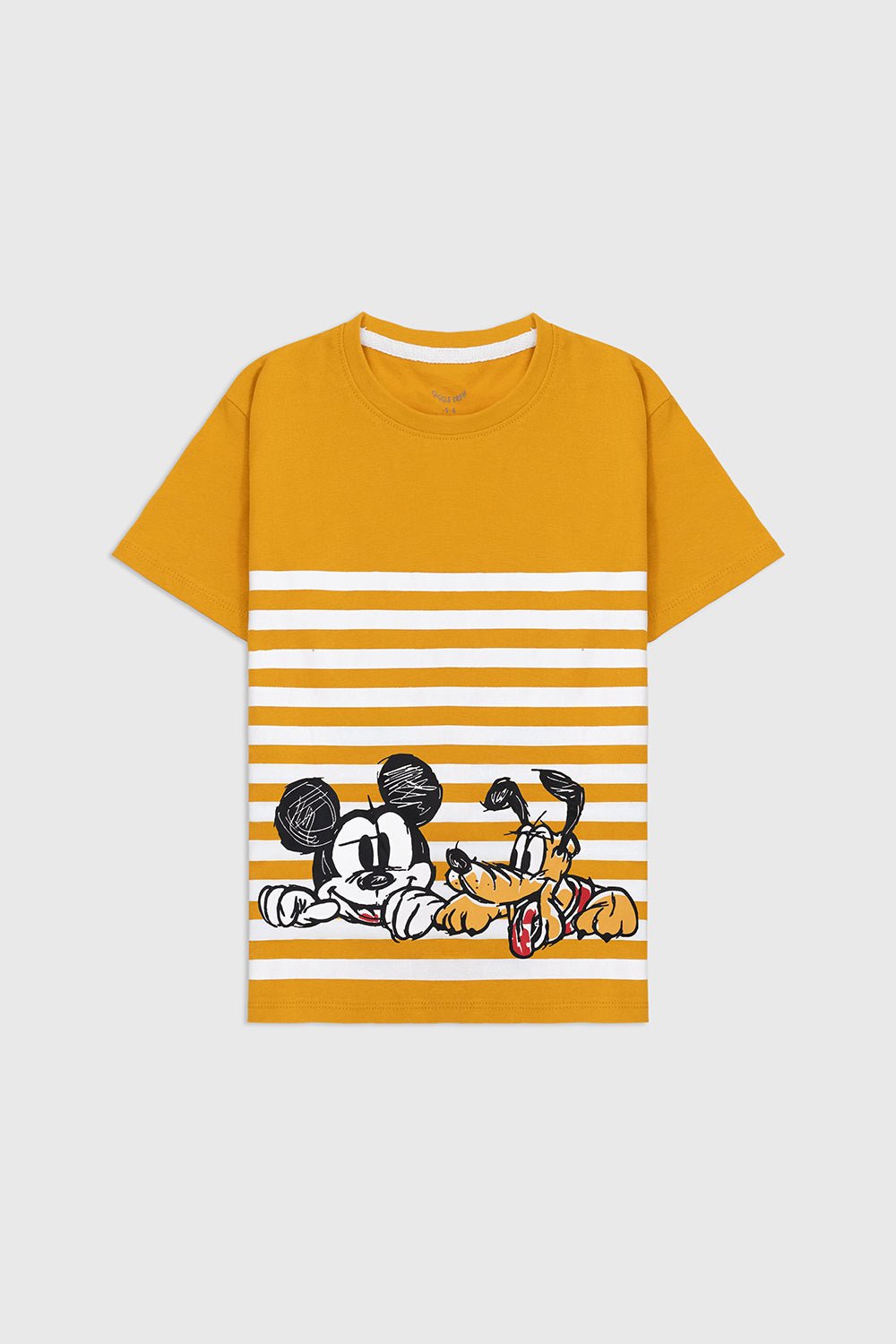 Boy's masturd color T-Shirt - Giggles Crew
