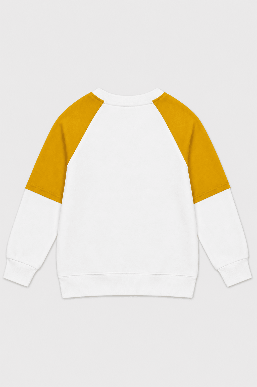 Boys Mustard & White Basketball Raglan Sweatshirt - Giggles Crew