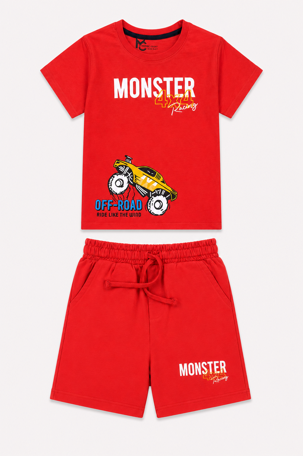Boys Monster 4x4 Racing Co-ord Set |  Giggles Crew Kids Clothing Pakistan | 