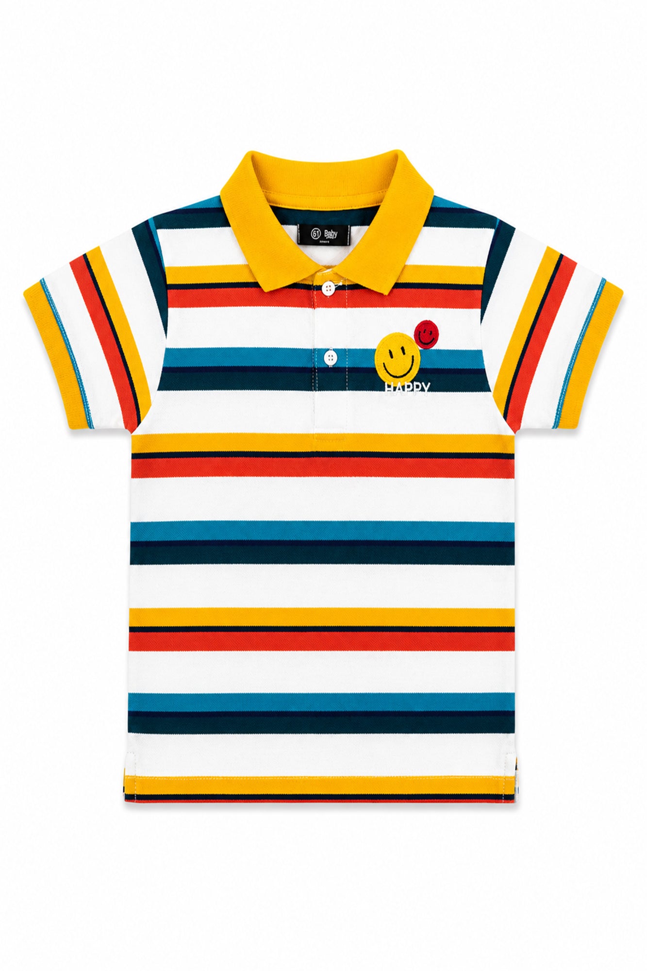 Boys Rainbow Stripe Polo Shirt