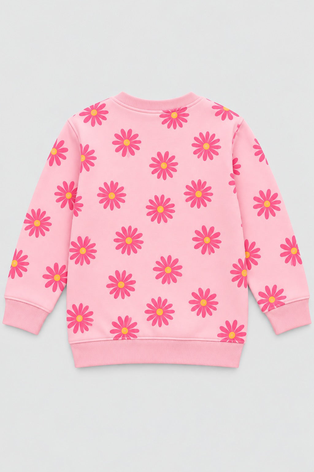 Girl flower rotary sweatshirt