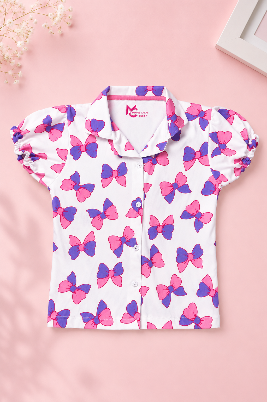 Girls Candy Bow Princess Shirt