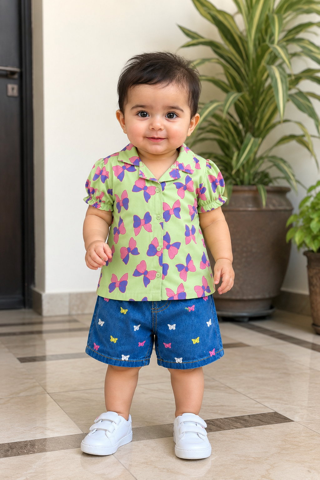 Infant girls Shirt and Skirt Set |  Giggles Crew Kids Clothing Pakistan | 
