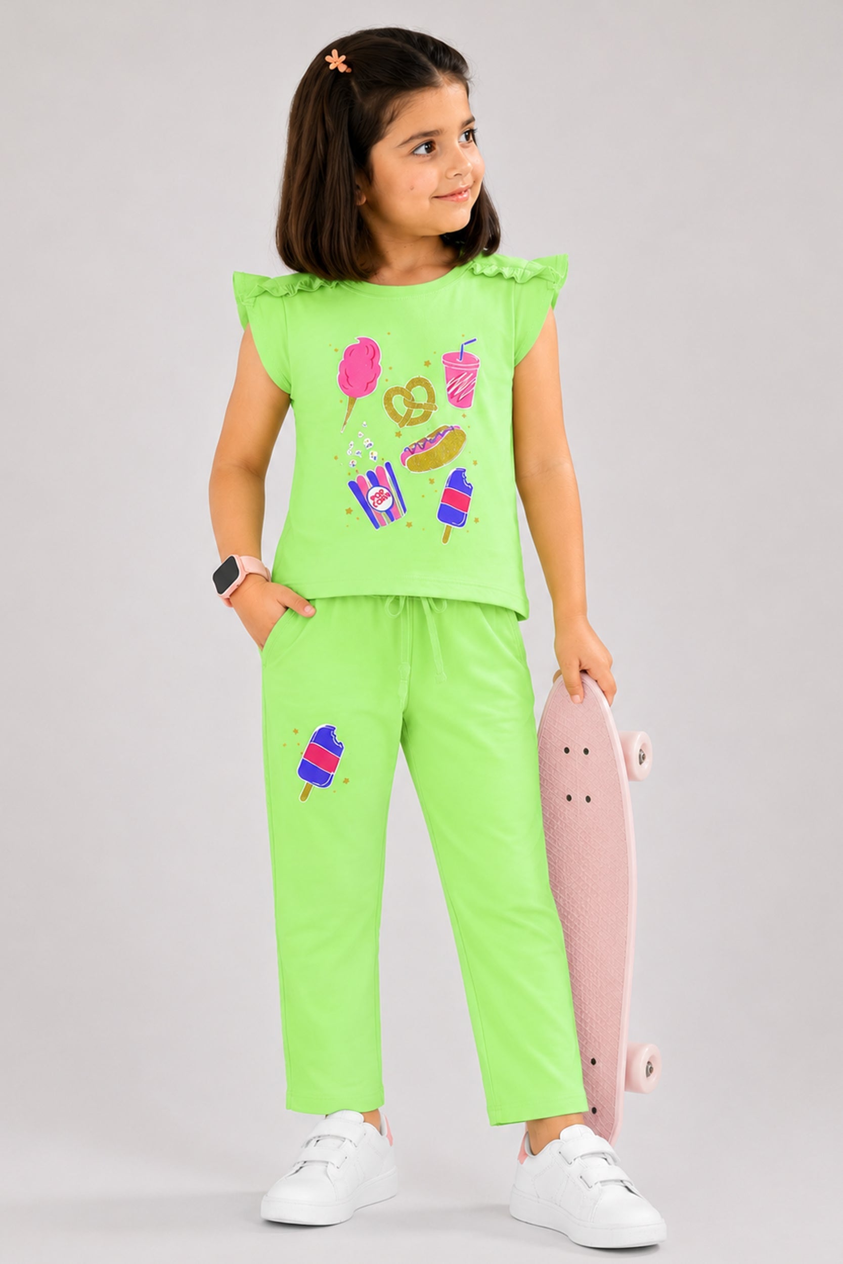 Girl's Carnival Fun Co-Ord Set Mint Green - Giggles Crew