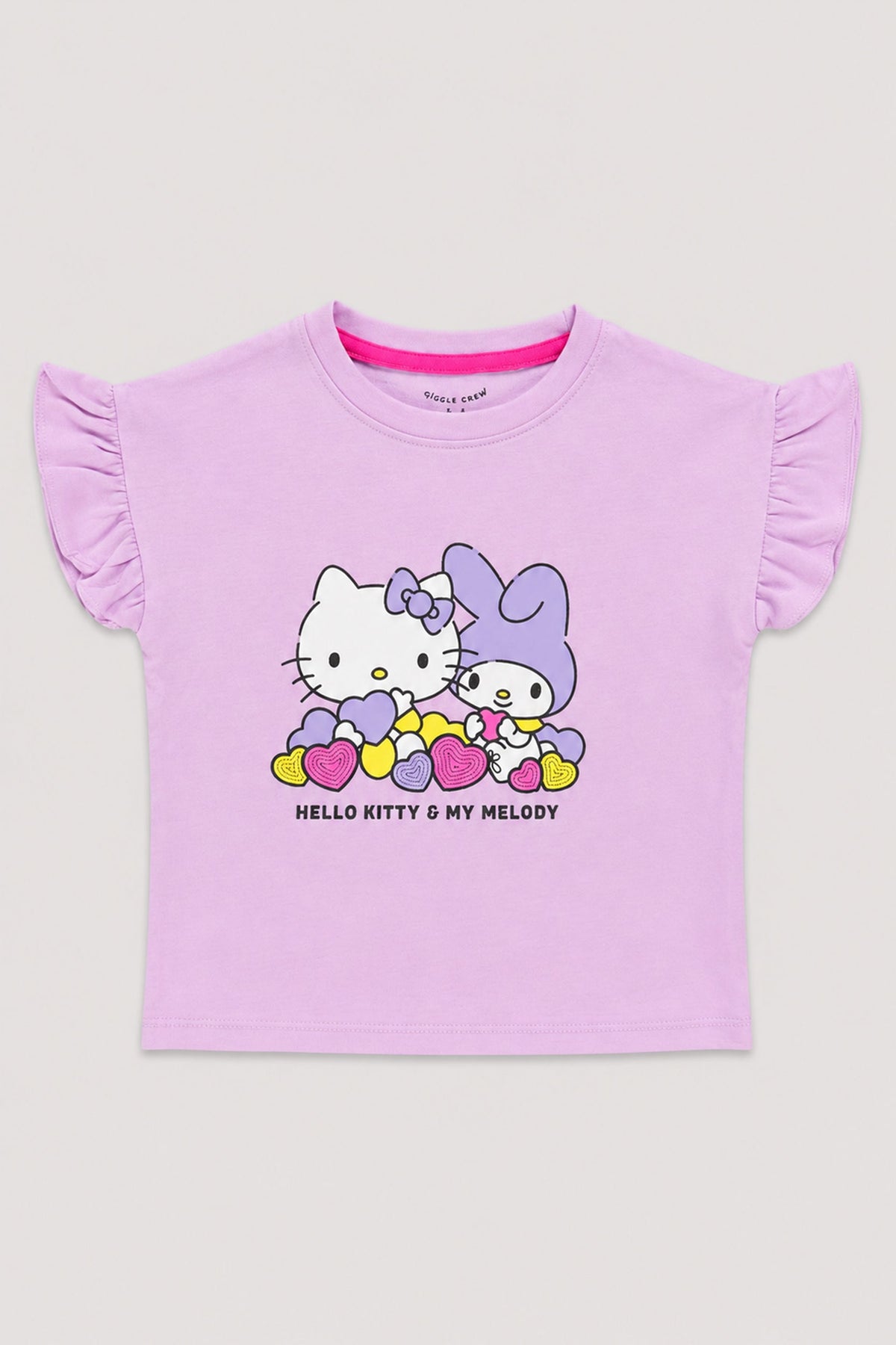 Girls Hello Kity Sleeve T-Shirt - Giggles Crew