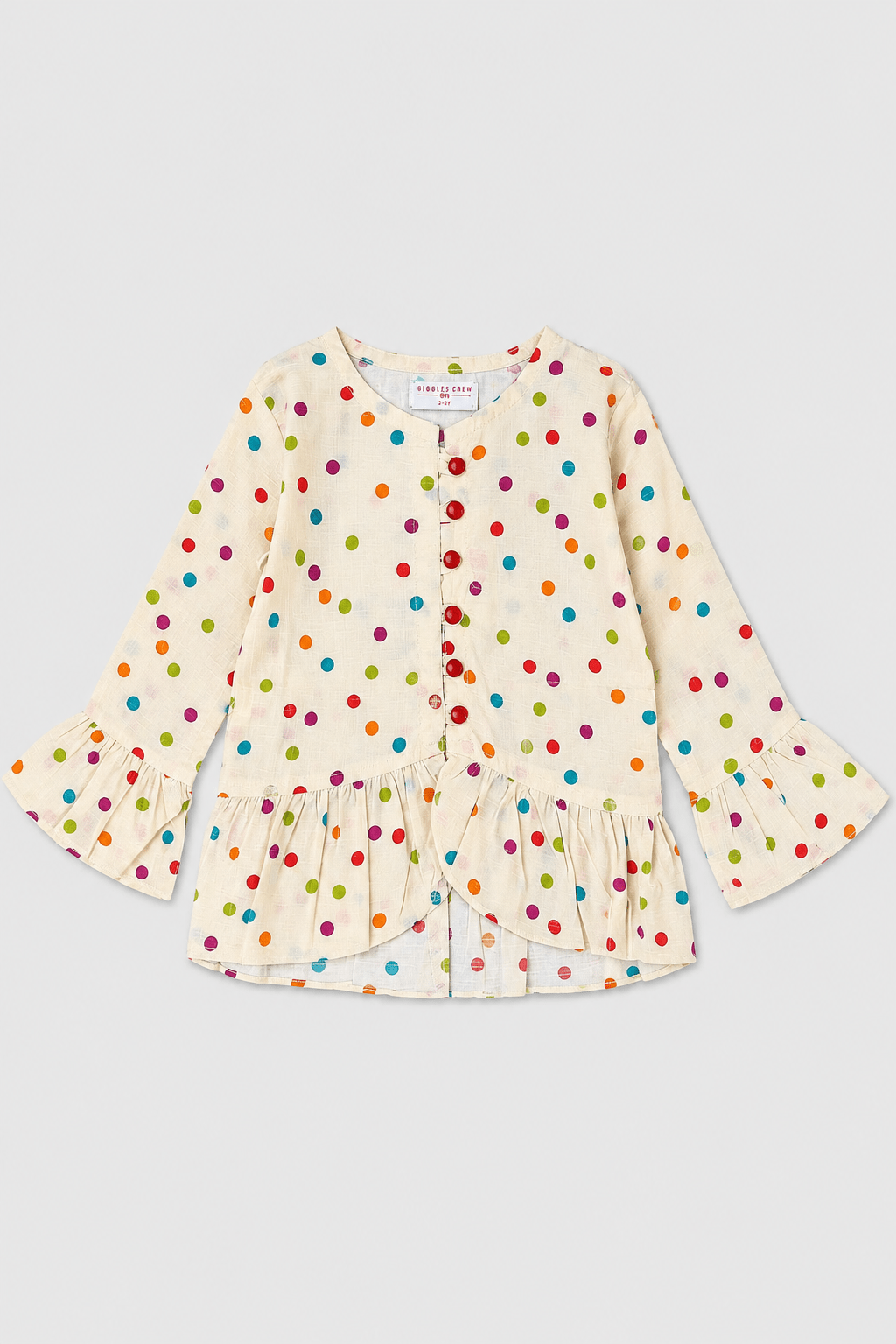 Girls’ Multicolor Polka Dot coord set - Giggles Crew