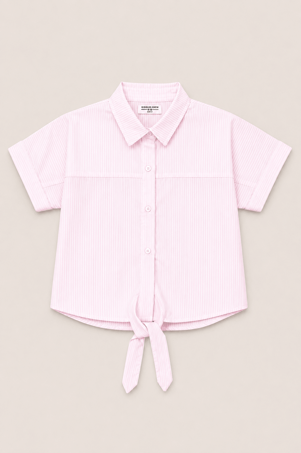 Girls pink stripes top - Giggles Crew