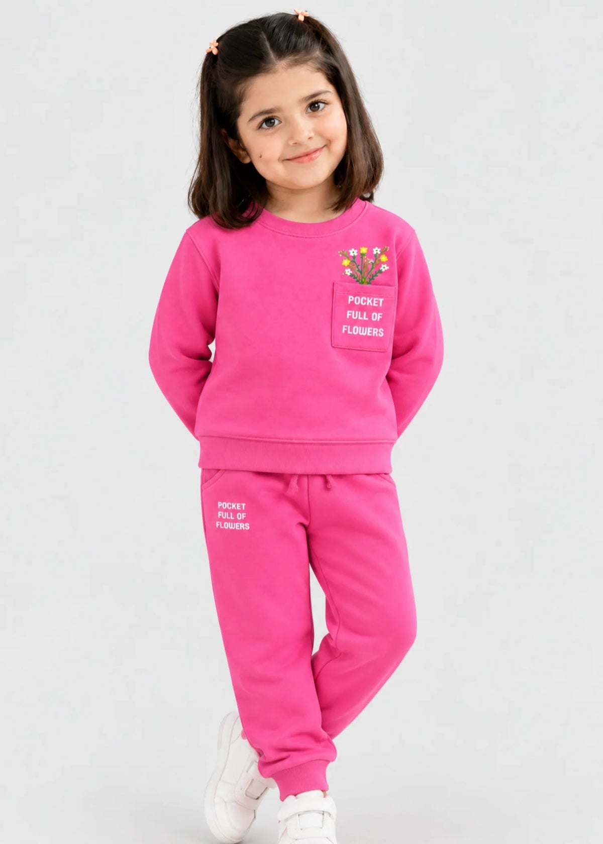 Girls Pocket Full of Flowers Tracksuit - Giggles Crew