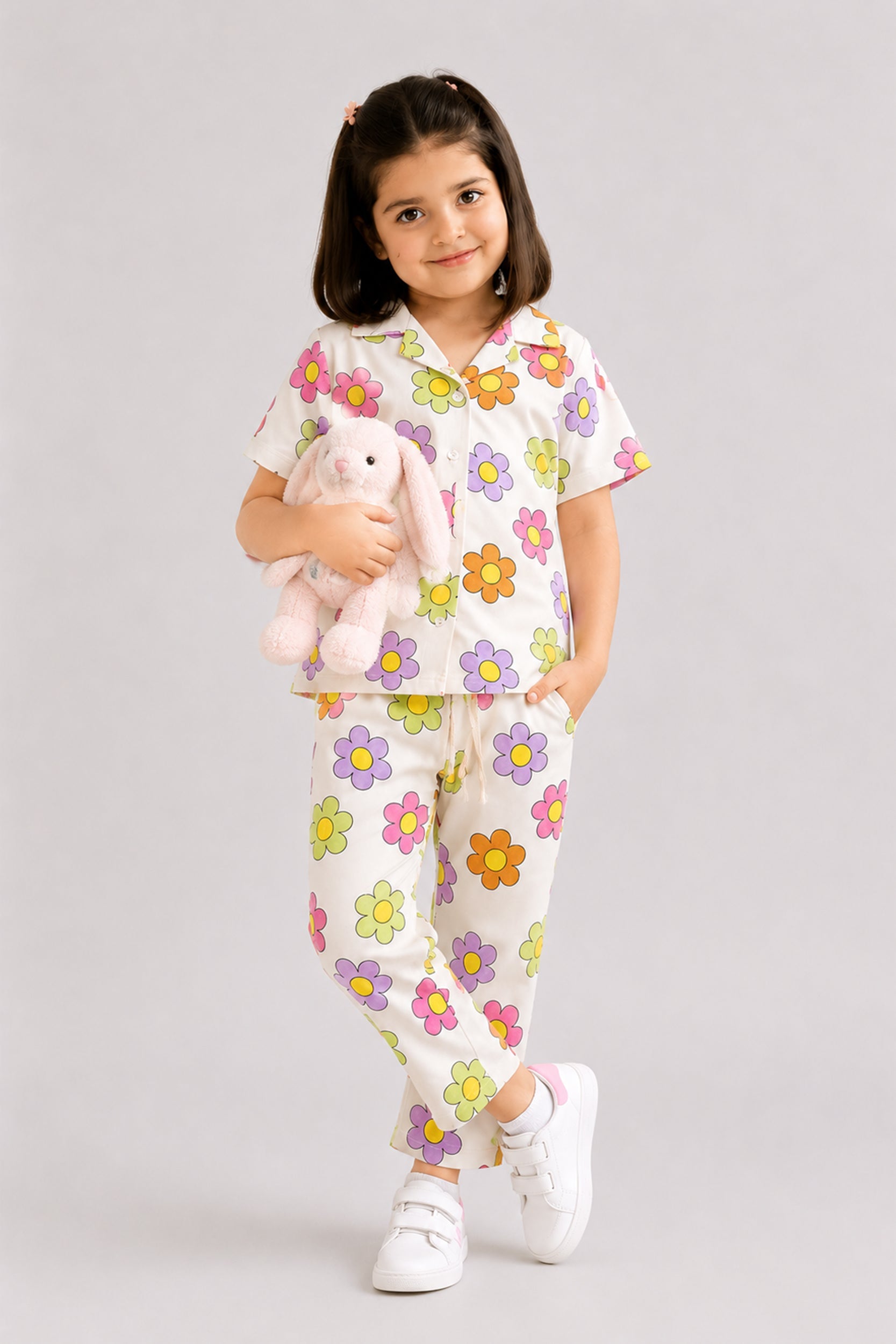 Girls Retro Bloom Co-Ord Set - Giggles Crew