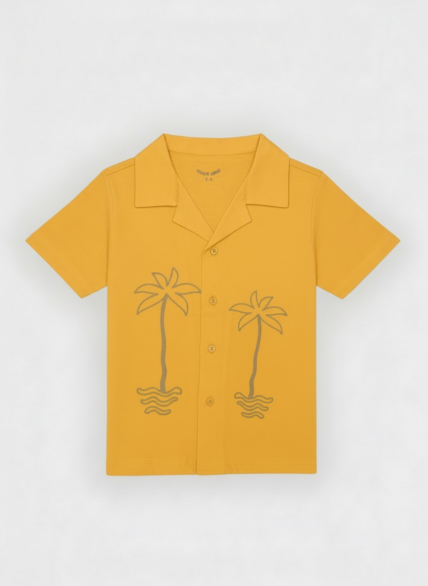 Boys button down dates printed