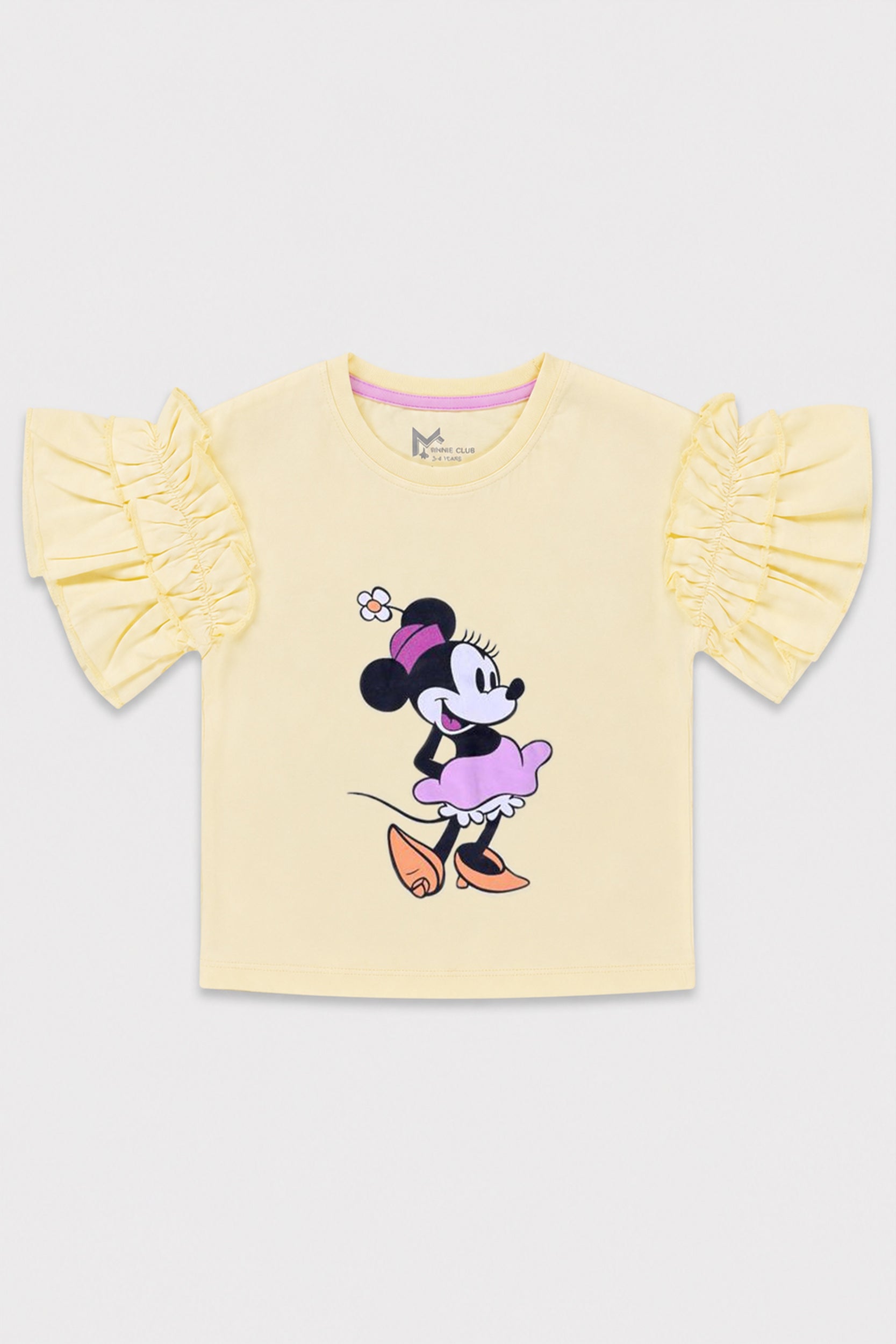 Girls Mickey Charm Frill Sleeve Shirt