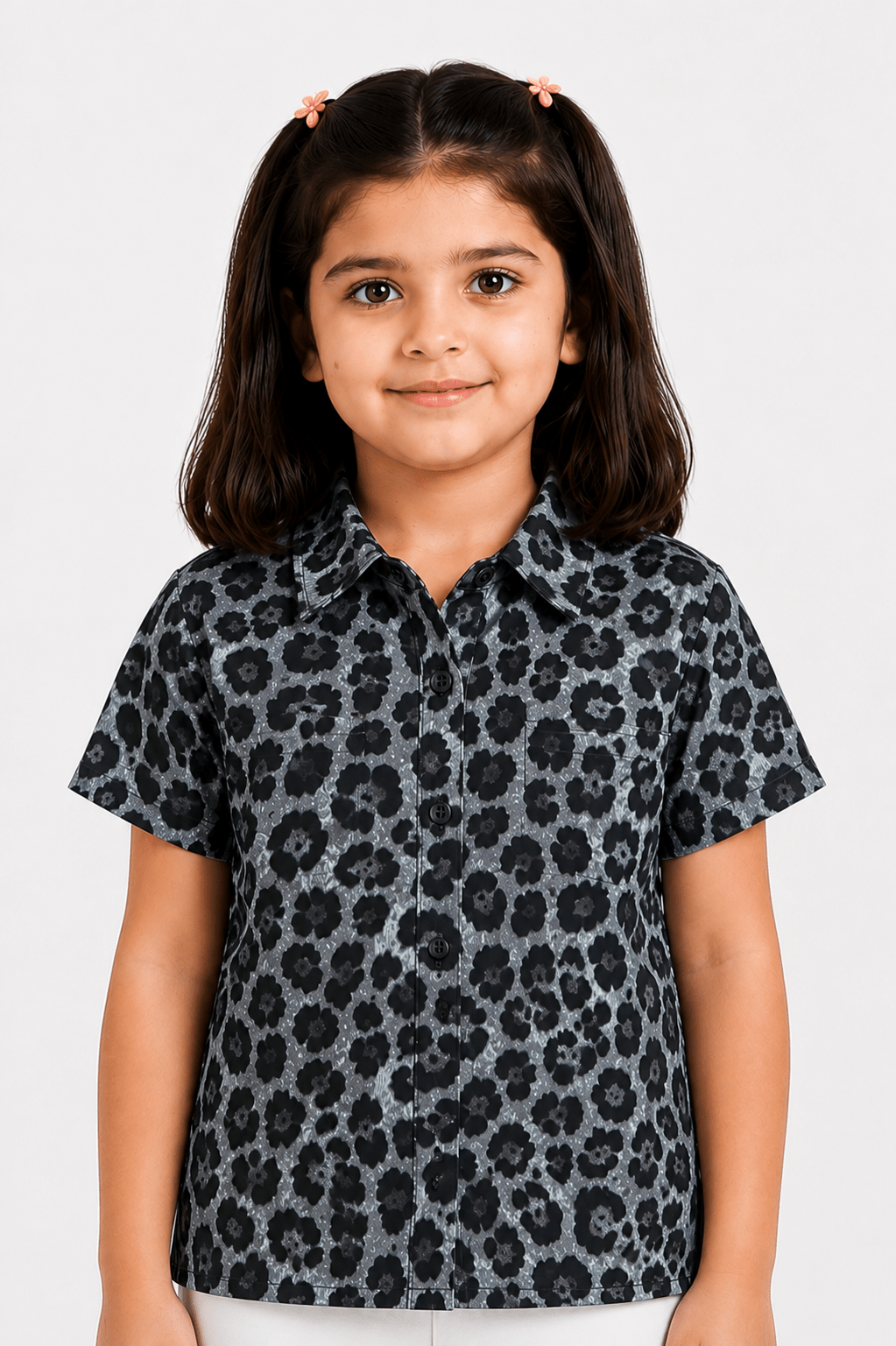 Monochrome Leopard Print Shirt - Giggles Crew
