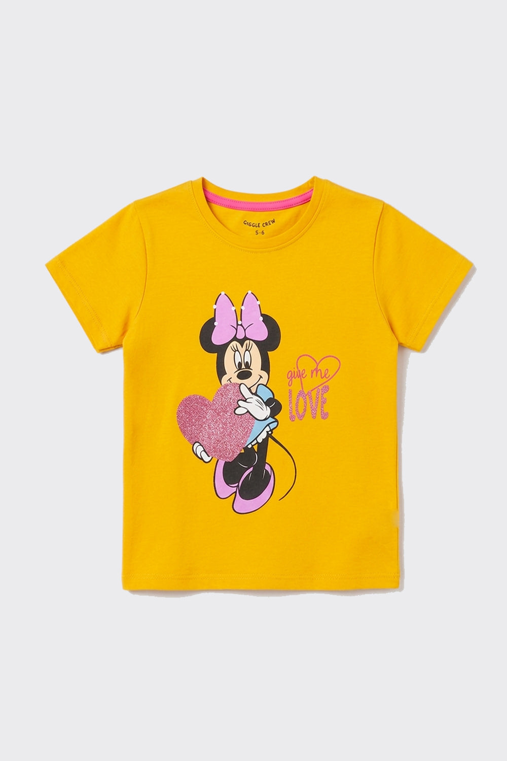 Girls Minnie Mouse Love Heart Tee