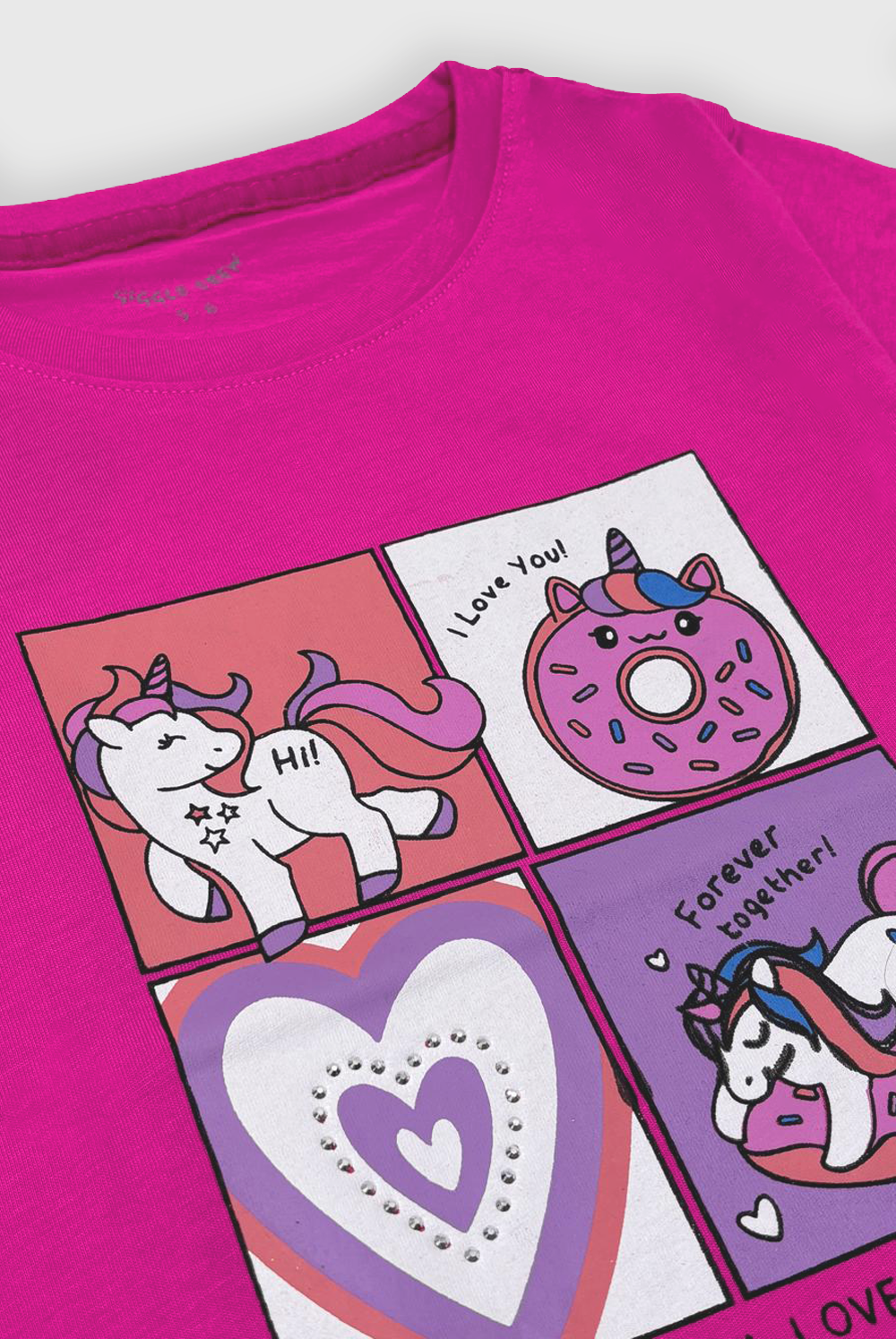 Girls Sweet Unicorn Love Tee Shirt